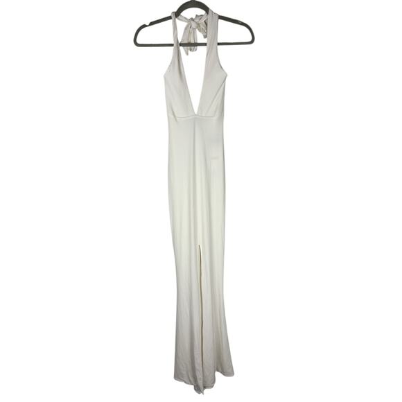 Nookie Illegal Halter Gown Maxi Formal Elegant Gala Bridal Wedding Party XS - Picture 4 of 10